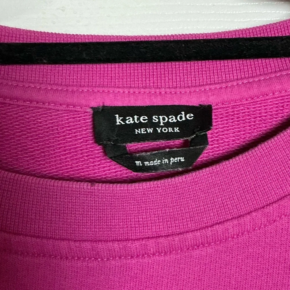 Kate Spade Iconic Pink Logo Crewneck Sweatshirt